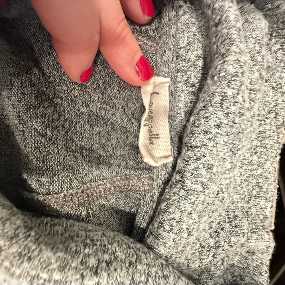 Loveappella Heather Gray Knit Top